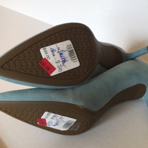 NWT Michael Kors Blue Suede Shoes Size 9.5 - Picture 6 of 9